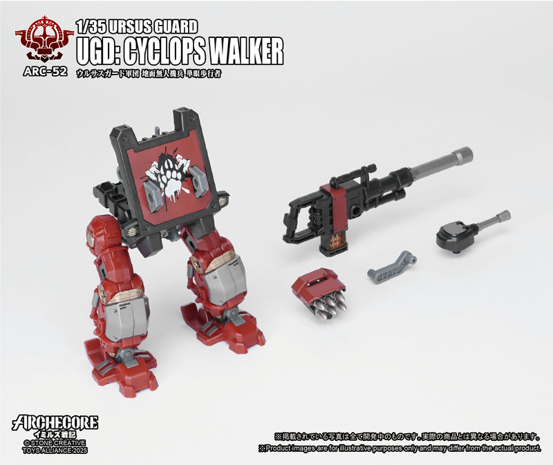 ARCHECORE SAGA OF YMIRUS TOYS ALLIANCE LIMITED 1/35 SCALE ARC-52 URSUS GUARD UGD: CYCLOPS WALKER