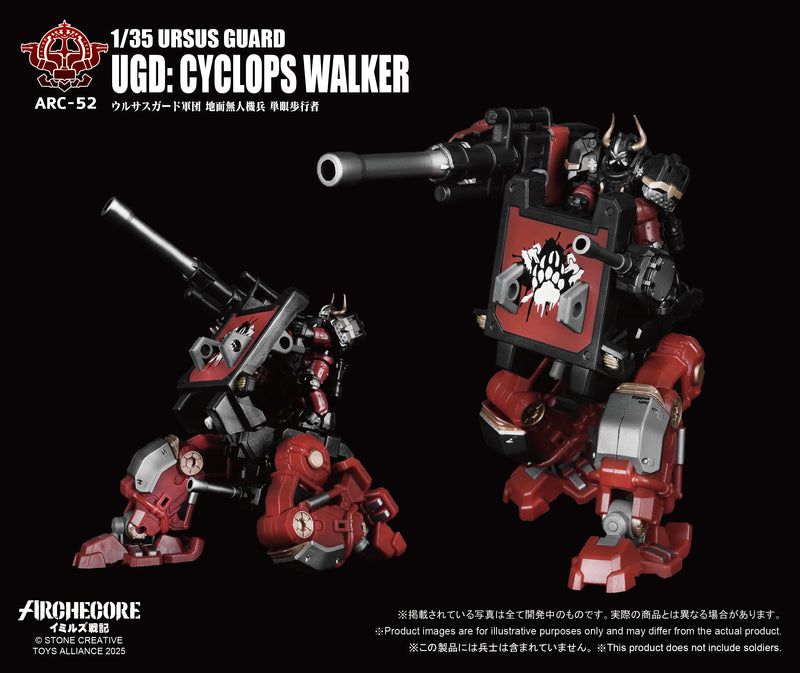 ARCHECORE SAGA OF YMIRUS TOYS ALLIANCE LIMITED 1/35 SCALE ARC-52 URSUS GUARD UGD: CYCLOPS WALKER