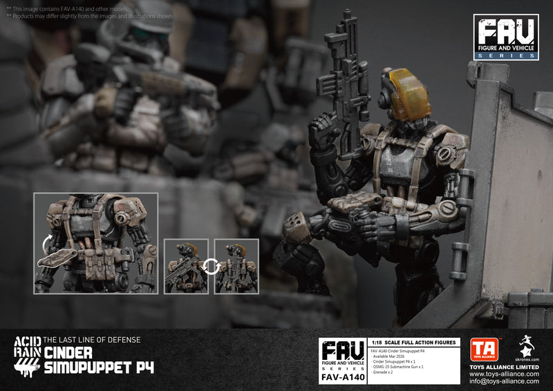 ACID RAIN TOYS ALLIANCE LIMITED 1/18 SCALE FAV-A140 CINDER SIMUPUPPET P4