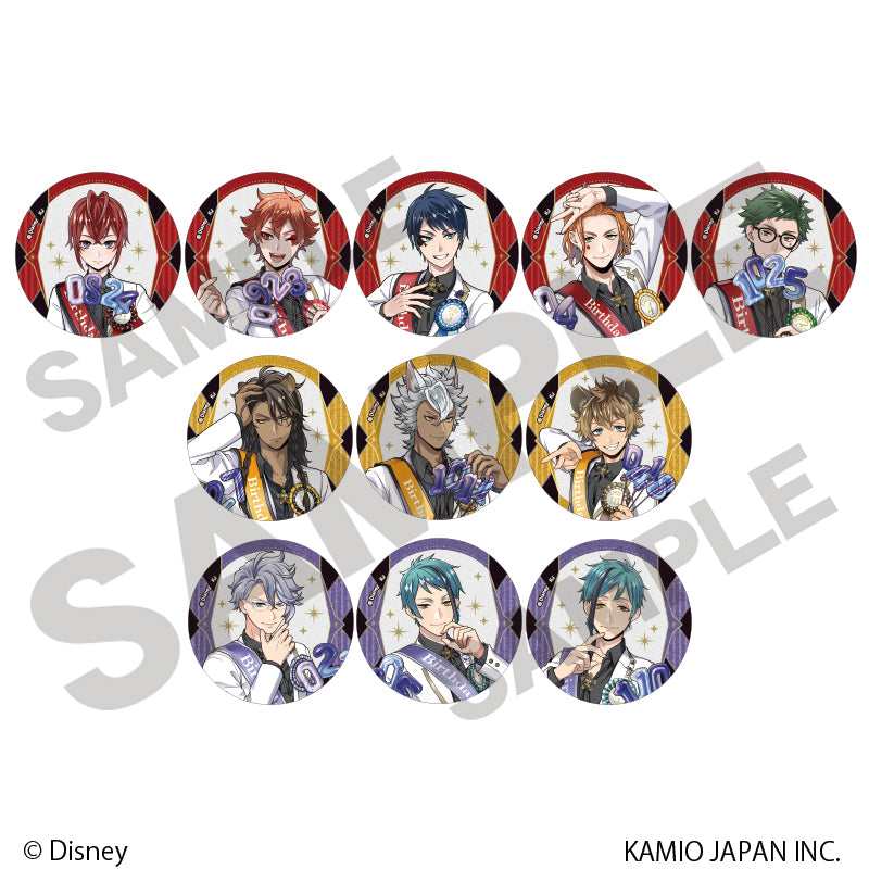 Disney Twisted Wonderland Crux Trading Glitter Can Badge Vol.1 Omekashi Birthday (1 Random)