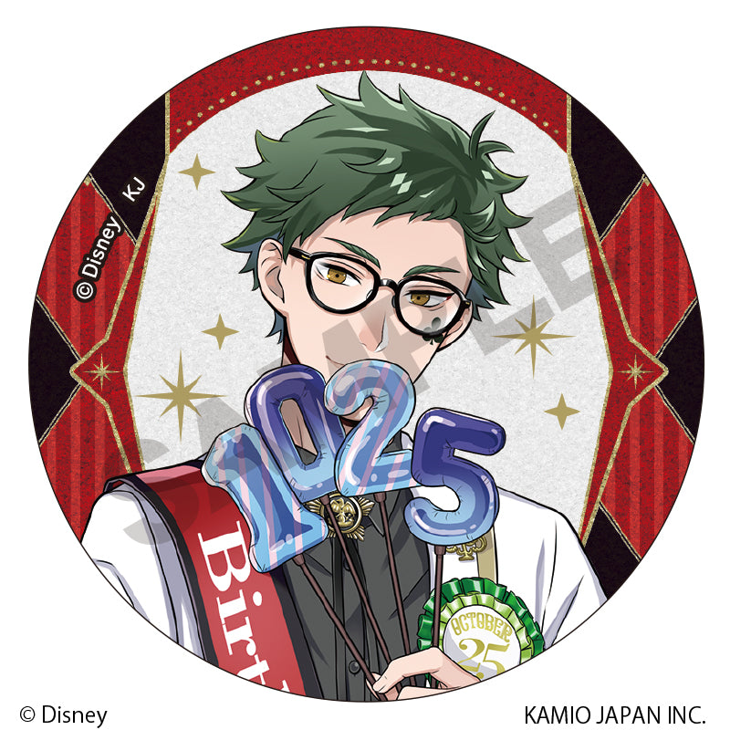 Disney Twisted Wonderland Crux Trading Glitter Can Badge Vol.1 Omekashi Birthday (1 Random)