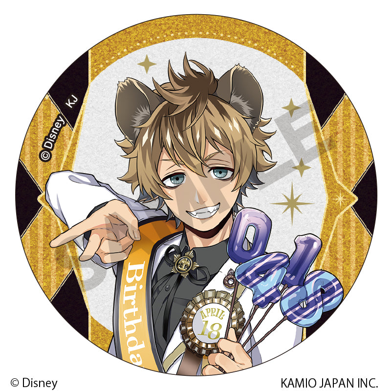Disney Twisted Wonderland Crux Trading Glitter Can Badge Vol.1 Omekashi Birthday (1 Random)