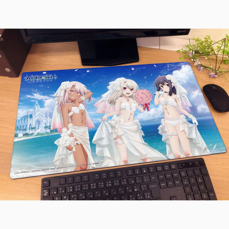 Fate/kaleid liner Prisma Illya: Licht The Nameless Girl Curtain Tamashii Original Illustration Rubber Mat Illya & Miyu & Chloe / Wedding Swimwear