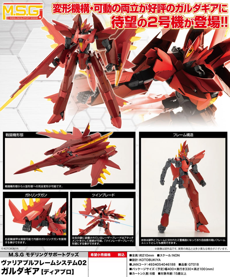 M.S.G Modeling Support Goods Kotobukiya Variable Frame System 02 Garudagear (Diablo)