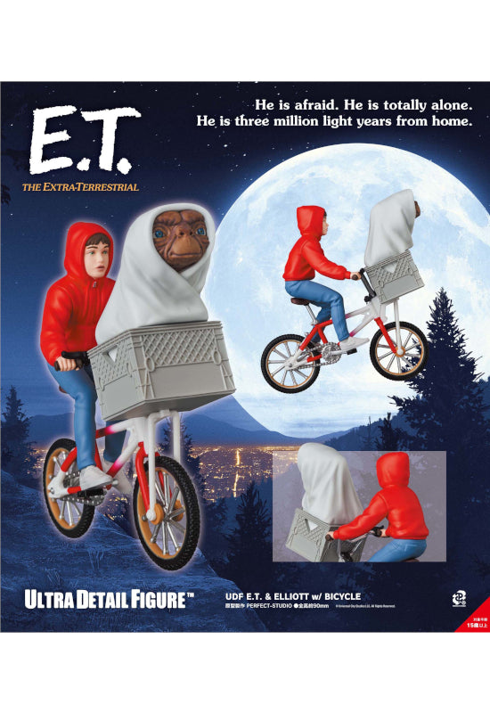 E.T. the Extra-Terrestrial Medicom Toy UDF E.T. & Elliott with Bicycle