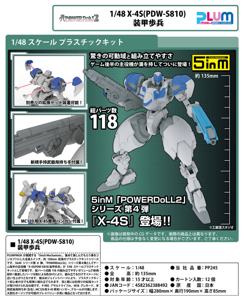 POWERDoLLS2 PLUM 1/48 Scale Plastic Kit 1/48 X-4S(PDW-S810) PLD