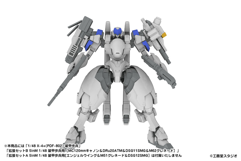 POWERDoLLS2 PLUM 1/48 Scale Plastic Kit EXTENSION SET C For 5inM 1/48 PLD (LC40 LCAN & VP1 MSENS & P-9SL ASR & M58 GRND & Hands for Hand-held Weapons (left and right))