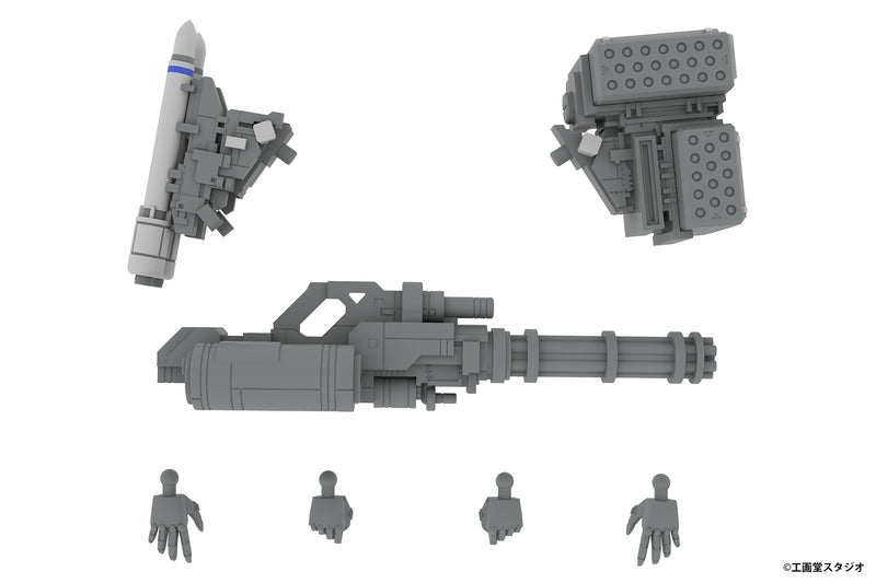 POWERDoLLS2 PLUM 1/48 Scale Plastic Kit EXTENSION SET D For 5inM 1/48 PLD(DRu35 MLC & R25RCT & M7A GGUN & Flat Hand Parts (Left and Right) & Clenched Hand Parts (Left and Right))