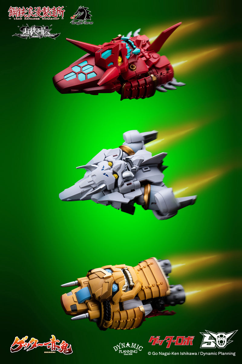 SUPER ROBOT LEGEND DRAGON HORSE x IRON ROMANCE WORKSHOP GETTER-AKAONI TRANSFORMABLE ACTION FIGURE