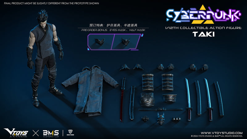 CYBERPUNK SERIES VTOYS x BMS x CF SAMURAI TAKI 1/12 SCALE ACTION FIGURE