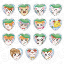 Tottoko Hamutaro Contents Seed Heart Can Badge Rainy Day Ver.