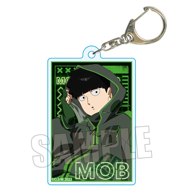 Mob Psycho 100 III Bell House Trading Acrylic Key Chain Cyberpunk Ver.