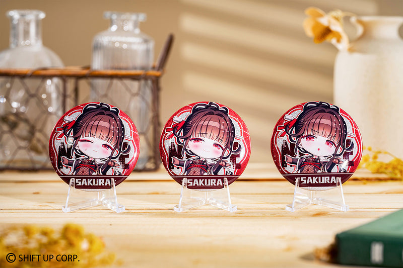 GODDESS OF VICTORY: NIKKE HOBBY SAKURA CHIBI CHARACTER TRADING BUTTON BADGE