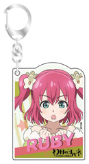 Yohane of the Parhelion -SUNSHINE in the MIRROR- Bell Fine Acrylic Key Chain Ruby