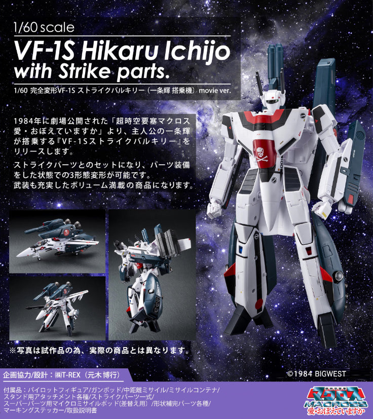 Macross: Do You Remember Love? ARCADIA 1/60 Perfect Trance VF-1S Strike Valkyrie Ichijyo Hikaru Model Movie Ver.