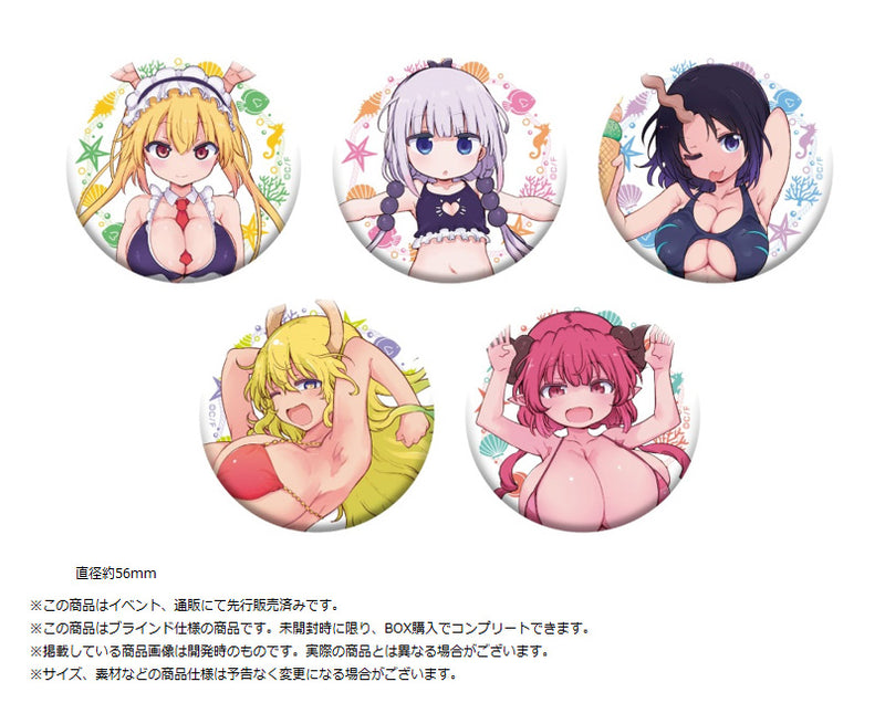 Miss Kobayashi's Dragon Maid  Medicos Entertainment Original Illustration Can Badge Collection Swimwear Ver.(1 Random)