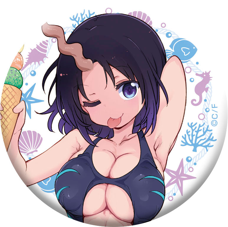 Miss Kobayashi's Dragon Maid  Medicos Entertainment Original Illustration Can Badge Collection Swimwear Ver.(1 Random)