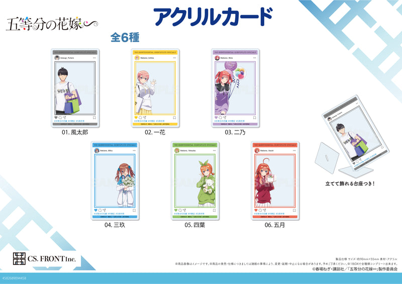 The Quintessential Quintuplets Specials CS.FRONT Acrylic Card 01