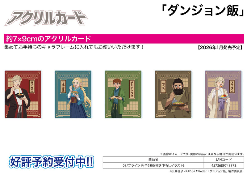 Delicious in Dungeon A3 Acrylic Card 03 Original Illustration