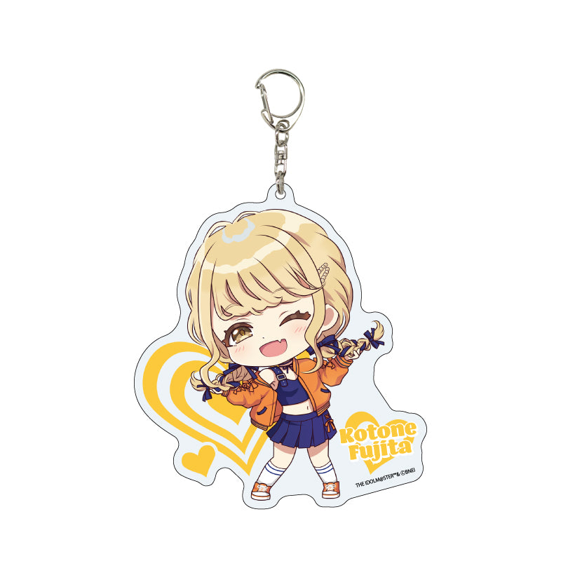 Gakuen Idolmaster A3 Deka Acrylic Key Chain Similar Look Costume Ver. (Mini Character Illustration)