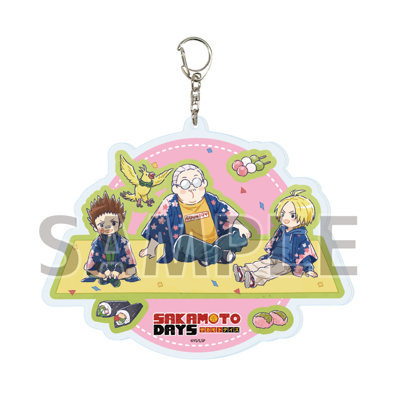 Sakamoto Days A3 Deka Acrylic Key Chain Cherry Blossom Viewing Ver. (Graff Art Illustration)