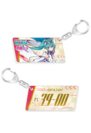Hatsune Miku Caravan Hatsune Miku Racing Ver. SPA 2025 Cheering Ver. Number Plate Style Key Chain Vol. 2
