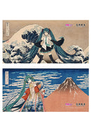 HATUNE MIKU×KATSUSHIKA HOKUSAI Presence CO., LTD. iXima Bath Towel The Great Wave off Kanagawa/Fine Wind, Clear Morning