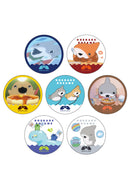 Little Shark's Day Out Parflette Trading Can Badge Ver. B