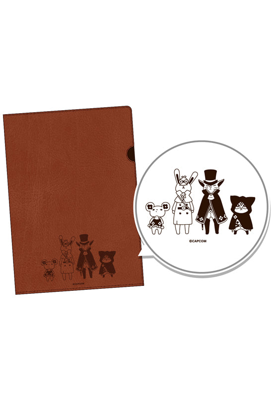 Ace Attorney CAPCOM Leather booklet-like file folder The Great Ace Attorney IRIS'S HANDMADE CHARMS B