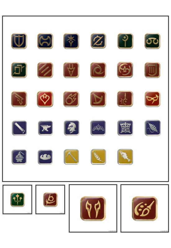 Final Fantasy XIV Square Enix Job Pin Badge / Class Icon Pin Badge