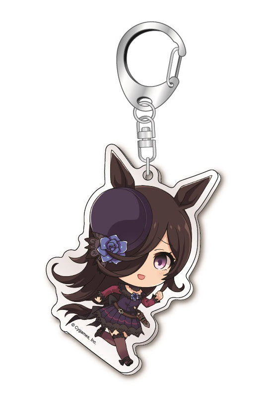 Uma Musume Pretty Derby AmiAmi Chara Petit Acrylic Key Chain Vol. 2 Rice Shower