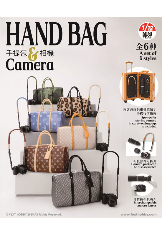 FEXT HOBBY MINI FEXT HAND BAG & CAMERA SERIES 1/12 SCALE TRADING MINIATURE