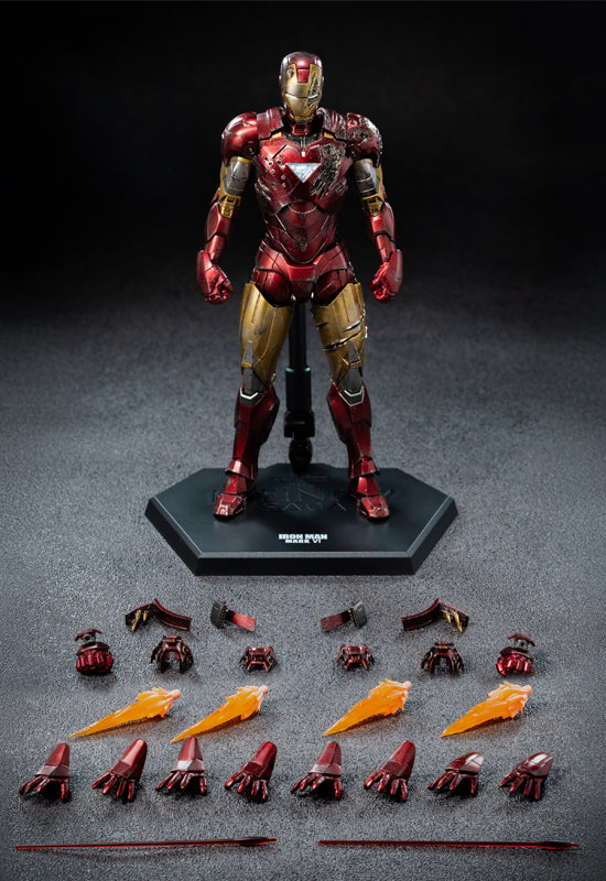 Marvel Studios: The Infinity Saga Threezero DLX Iron Man Mark 6 (Battle Damaged)