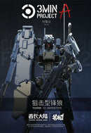 3 MIN PROJECT SHEIK MAINLAND SNIPING TYPE FENRIR 1/18 SCALE PLASTIC MODEL KIT (BLUE)