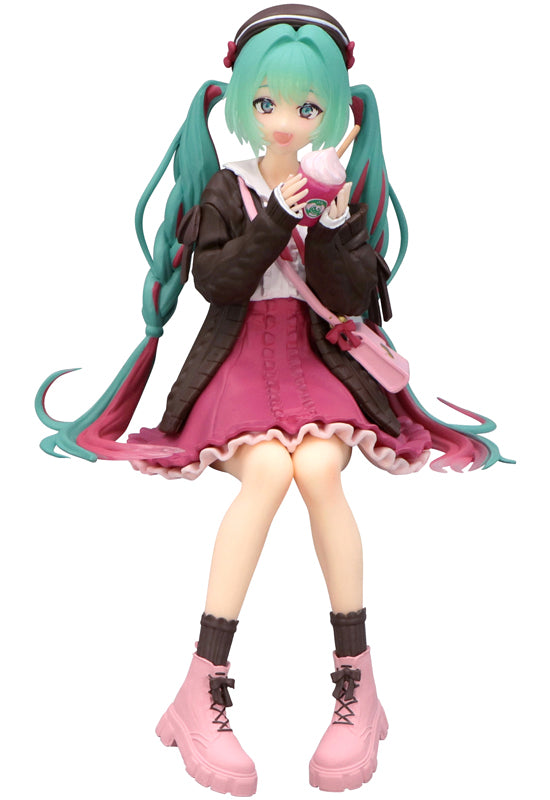 Hatsune Miku FuRyu Noodle Stopper Figure Autumn Date Pink Color ver.