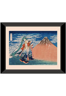 Hokusai Katsushika x Hatsune Miku Presence Replicate Genga Thirty-six Views of Mount Fuji Fine Wind, Clear Morning (re-run)