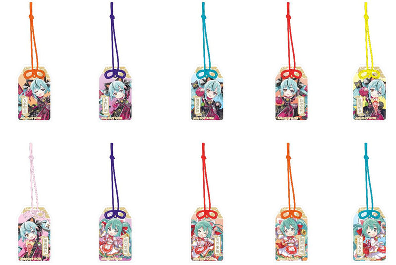 Hatsune Miku x Maneki-neko KADOKAWA Omamori Style by Benefit Acrylic Key Chain Art by Rassu