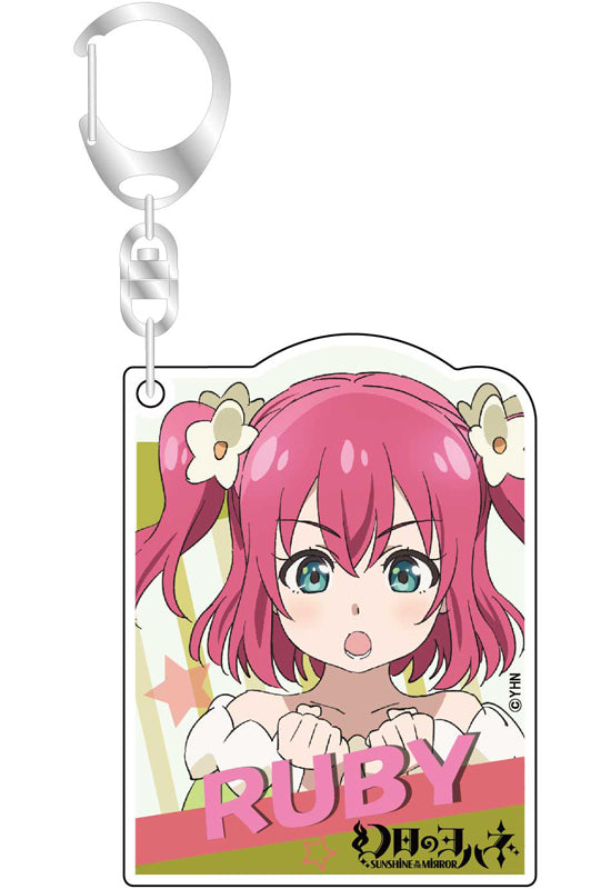 Yohane of the Parhelion -SUNSHINE in the MIRROR- Bell Fine Acrylic Key Chain Ruby