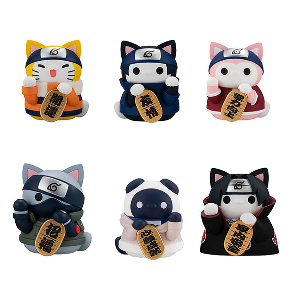 NARUTO MEGAHOUSE MEGA CAT PROJECT NARUTO-Nyaruto! Beckoning cat FORTUNE (Boxset of 6)