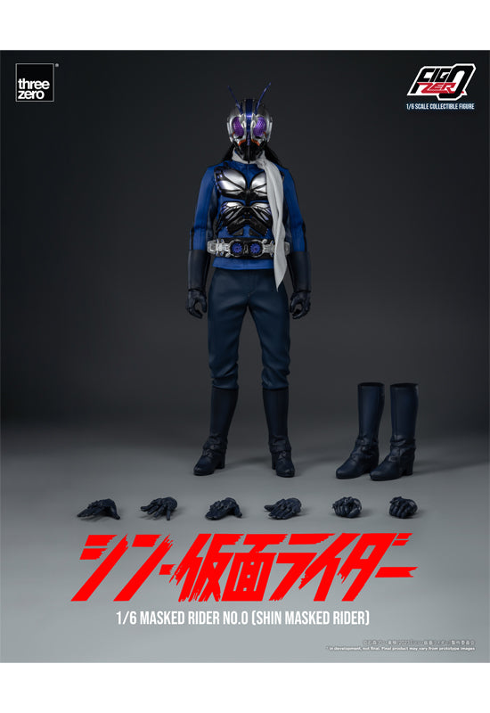 SHIN MASKED RIDER threezero 3A FigZero 1/6 Masked Rider No.0