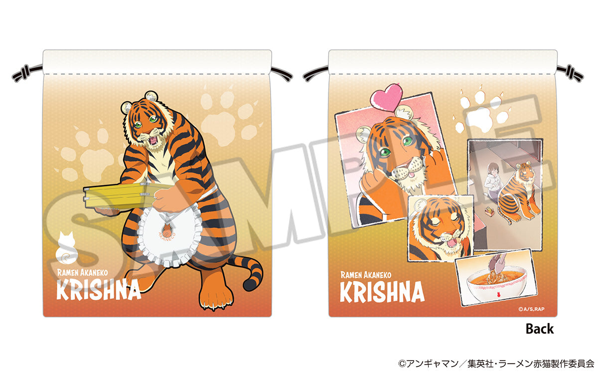 Ramen Akaneko 16 directions Ramen Akaneko Drawstring Pouch Bunzo/Hana/