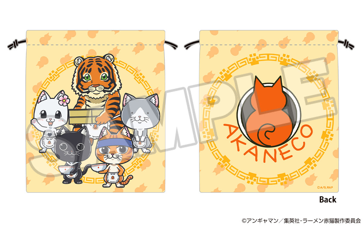Ramen Akaneko 16 directions Ramen Akaneko Drawstring Pouch Bunzo/Hana/