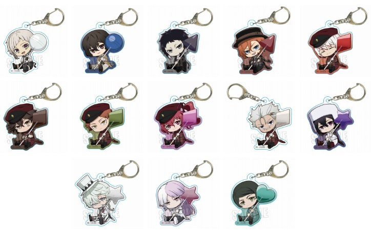 Bungo Stray Dogs Bell House GyuGyutto Acrylic Key Chain Candy Ver.(1-13 selection)