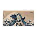 HATUNE MIKU×KATSUSHIKA HOKUSAI Presence CO., LTD. iXima Bath Towel The Great Wave off Kanagawa/Fine Wind, Clear Morning