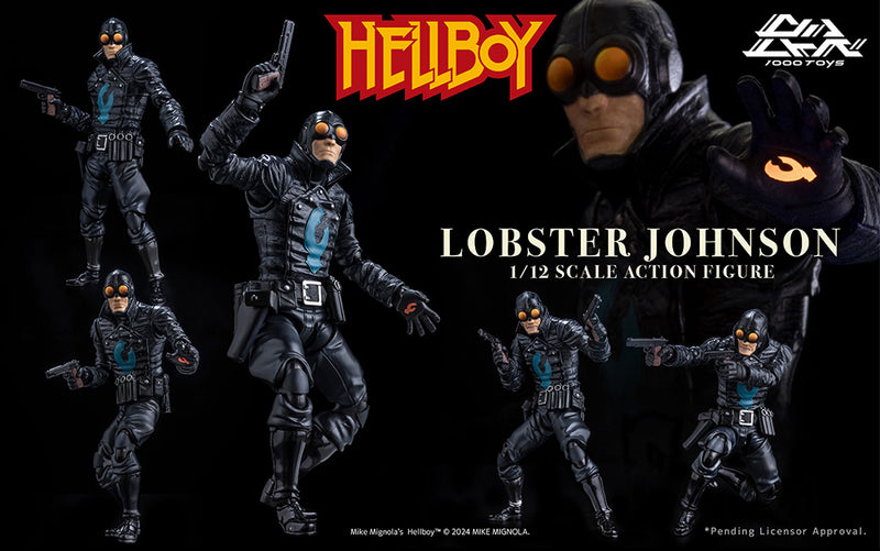 Hellboy 1000 Toys Lobster Johnson 1/12 Scale Action Figure
