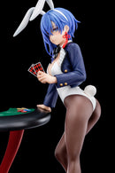 The Demon Sword Master of Excalibur Academy Nippon Columbia Sakuya Sieglinde wearing lapis lazuli blue bunny costume with Nip Slip Gimmick System