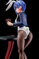 The Demon Sword Master of Excalibur Academy Nippon Columbia Sakuya Sieglinde wearing lapis lazuli blue bunny costume with Nip Slip Gimmick System