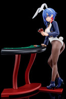 The Demon Sword Master of Excalibur Academy Nippon Columbia Sakuya Sieglinde wearing lapis lazuli blue bunny costume with Nip Slip Gimmick System