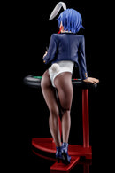 The Demon Sword Master of Excalibur Academy Nippon Columbia Sakuya Sieglinde wearing lapis lazuli blue bunny costume with Nip Slip Gimmick System