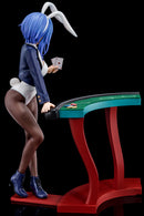 The Demon Sword Master of Excalibur Academy Nippon Columbia Sakuya Sieglinde wearing lapis lazuli blue bunny costume with Nip Slip Gimmick System